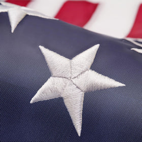 QLASH 4x6 US flag embroidered for durable outdoor display.