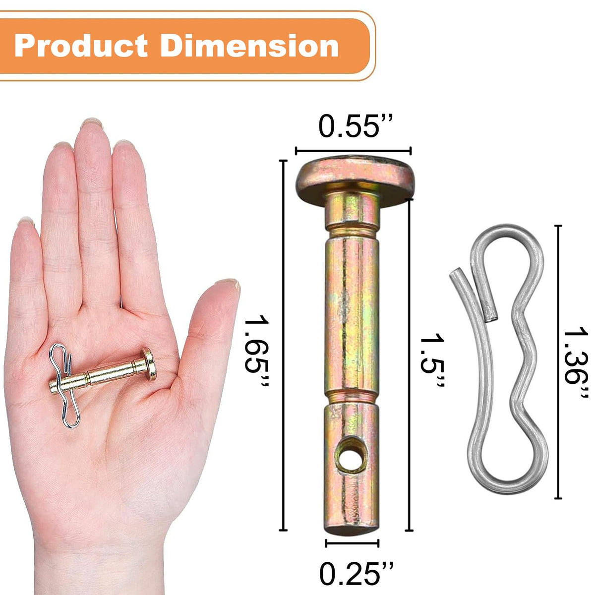 Qloby cotter pin clip detail shows secure locking in cold conditions