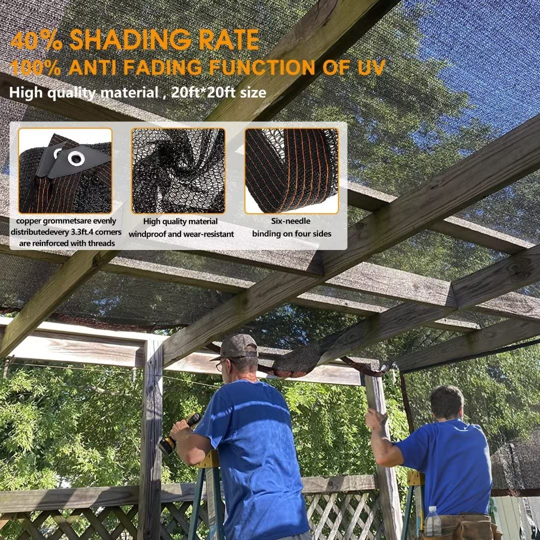 QLOFEI shade cloth for kennel blocks sun while keeping air movement.