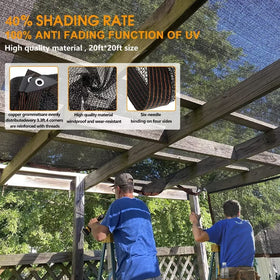 QLOFEI shade cloth for kennel blocks sun while keeping air movement.