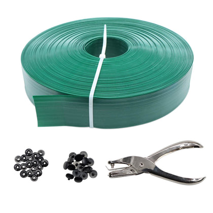 Qlvily green privacy tape on a chain-link fence for quick privacy