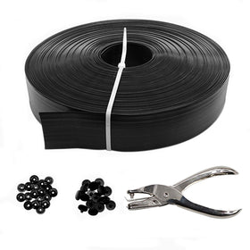 Qlvily chain link fence tape roll in black for private outdoor spaces