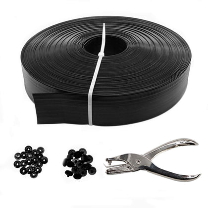 Qlvily chain link fence tape roll in black for private outdoor spaces