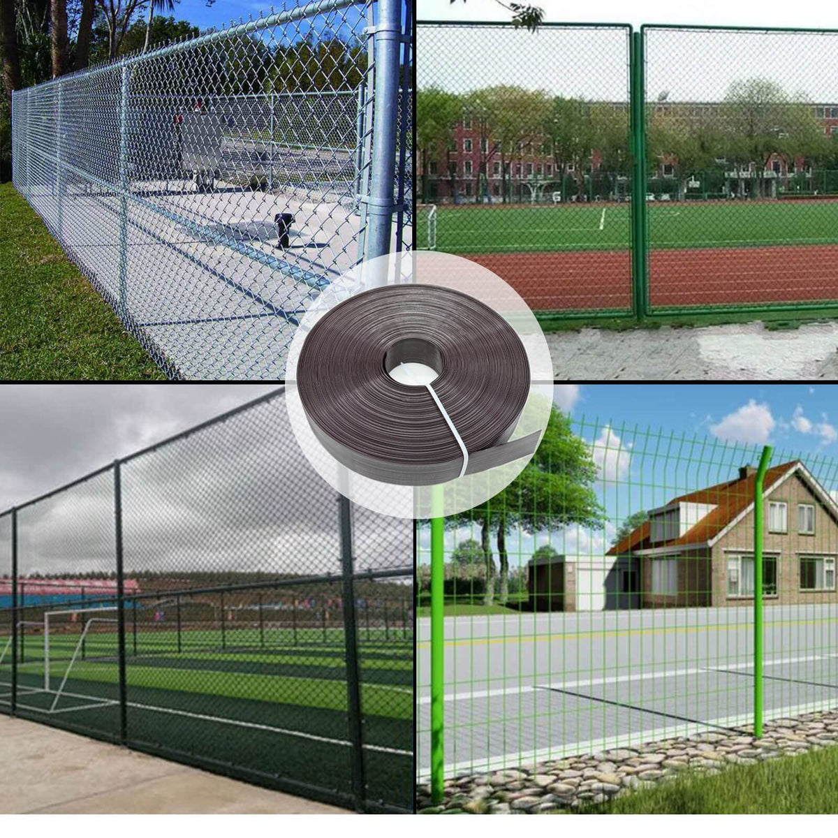 Qlvily fence covering on chain-link demonstrates privacy and aesthetic