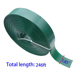 Closeup of Qlvily fence slats on green roll showing outdoor durability