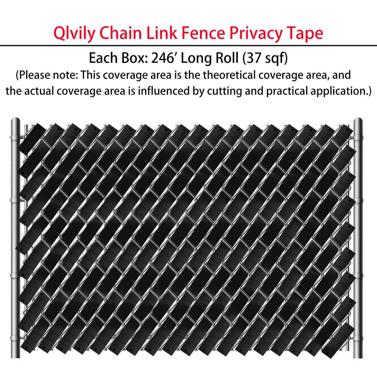 Qlvily fence tape threaded through mesh for easy, tool-free installation