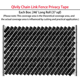 Qlvily fence tape threaded through mesh for easy, tool-free installation