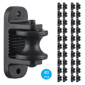QMARK 40-pack insulators for large fence projects in black