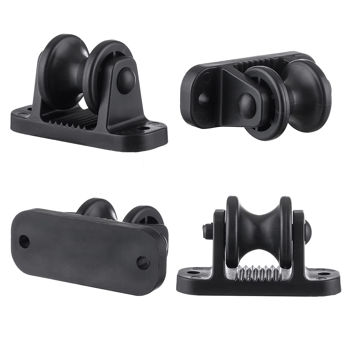QMARK black corner insulators protecting posts and preserving tension