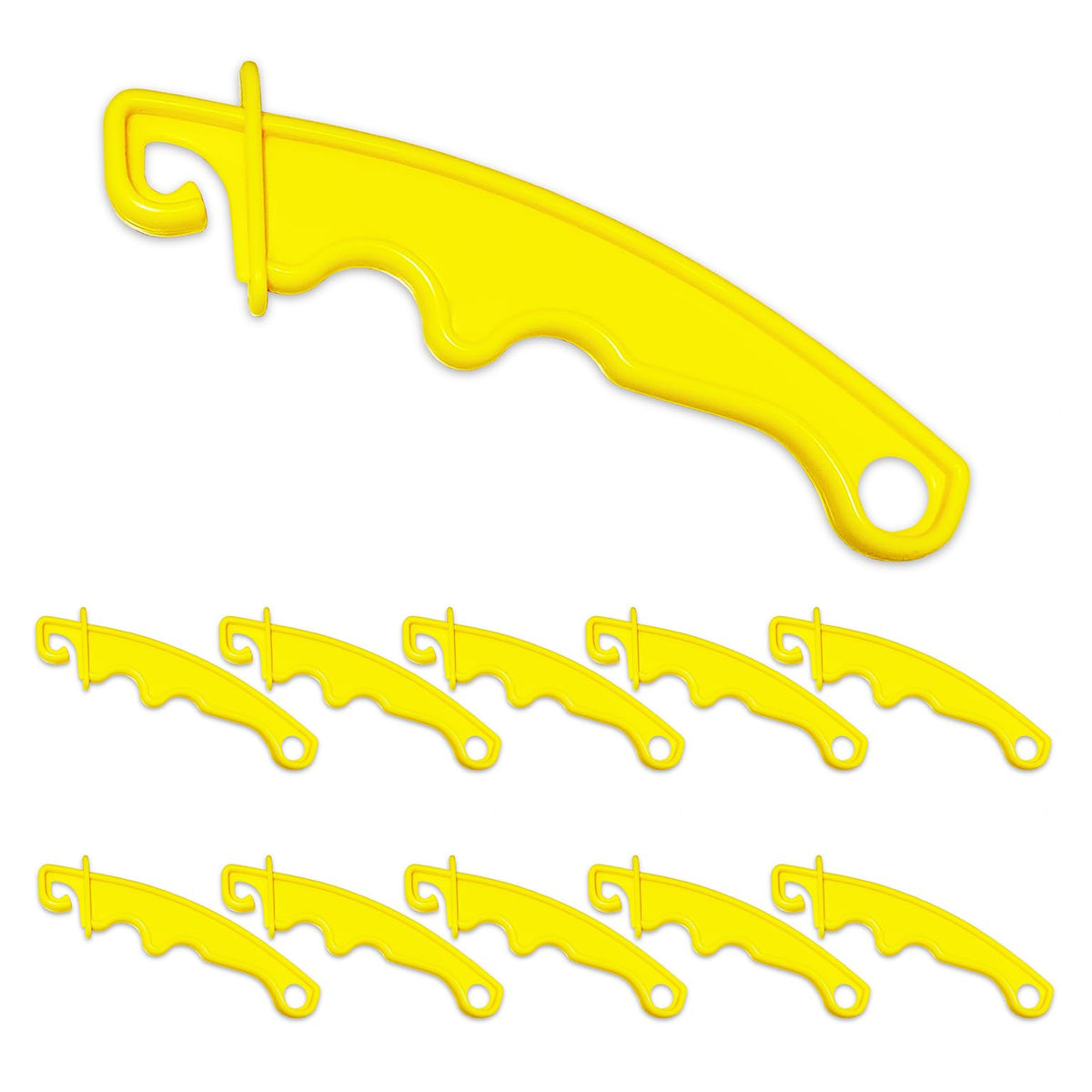 QMARK electric fence gate handle yellow 8in with insulated grip for safe operation.