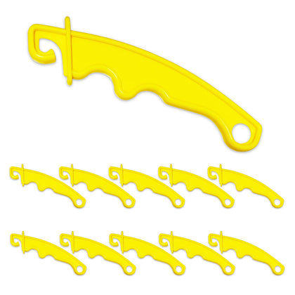 QMARK electric fence gate handle yellow 8in with insulated grip for safe operation.