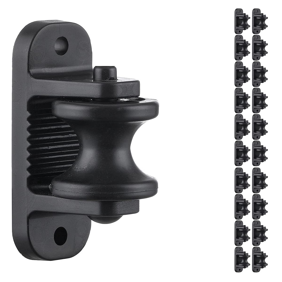 QMARK electric fence wood post insulator 01 keeps wire safely away from posts