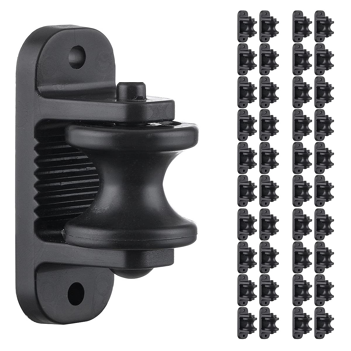 QMARK wood-post roller insulators securely hold wire for tidy, safe fencing