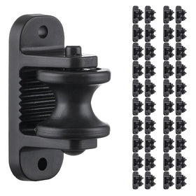 QMARK wood-post roller insulators securely hold wire for tidy, safe fencing