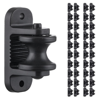 QMARK wood-post roller insulators securely hold wire for tidy, safe fencing