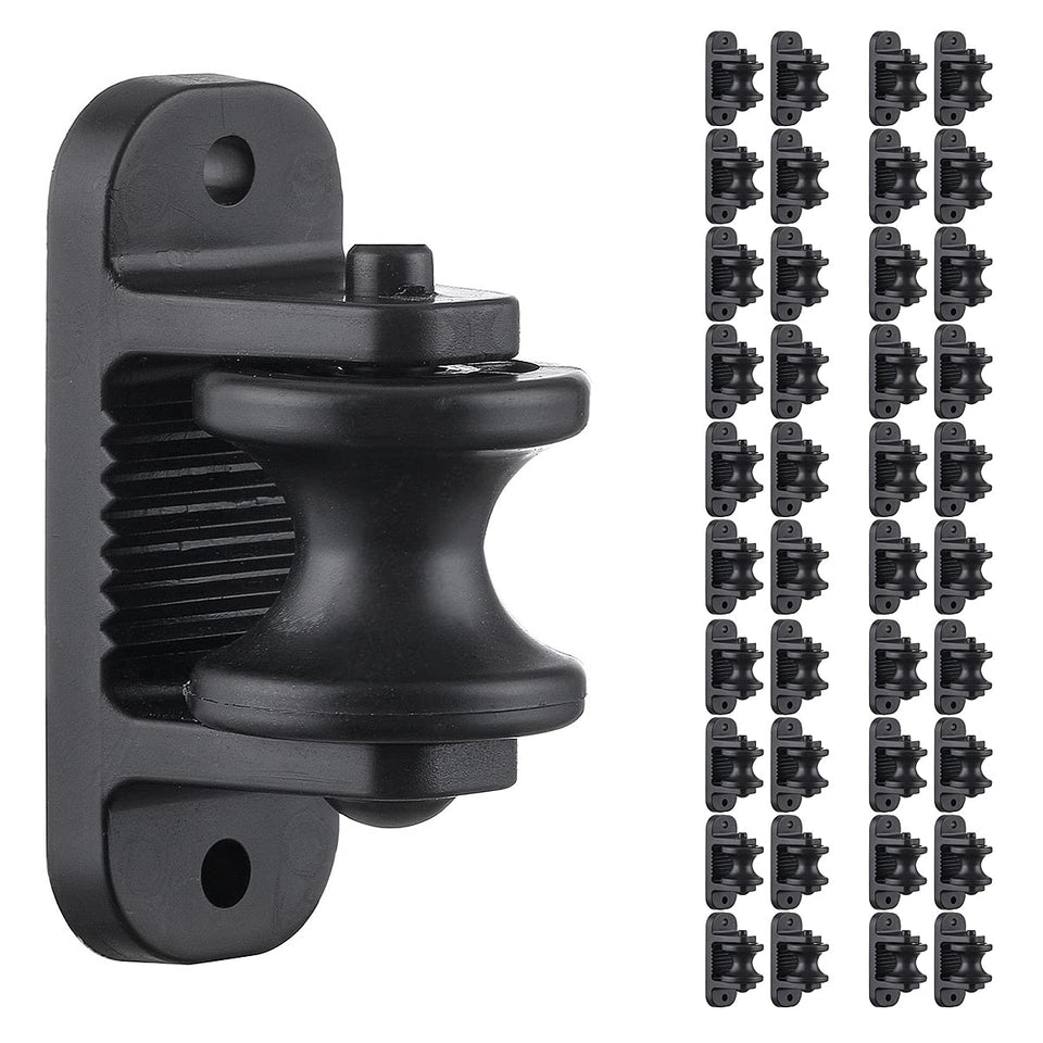 QMARK wood-post roller insulators securely hold wire for tidy, safe fencing