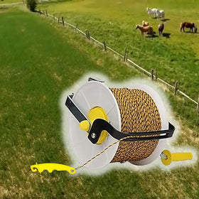 QMARK ergonomic 8in yellow gate handle ideal for extended use outdoors.