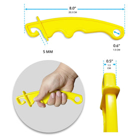 QMARK insulated plastic gate handle in yellow 8in designed for durable fencing.
