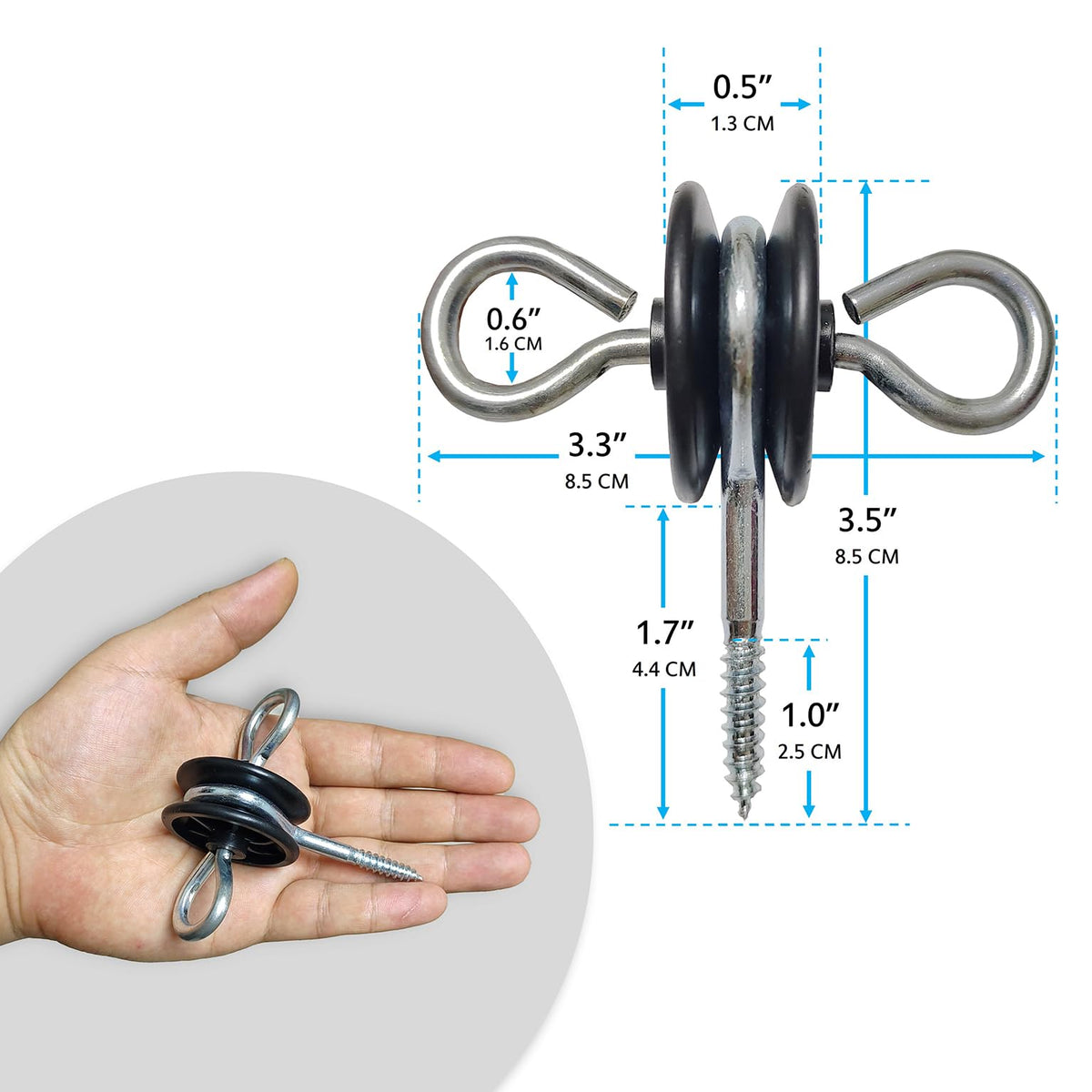 QMARK screw-in gate handle anchor enables stable, easy gate operation
