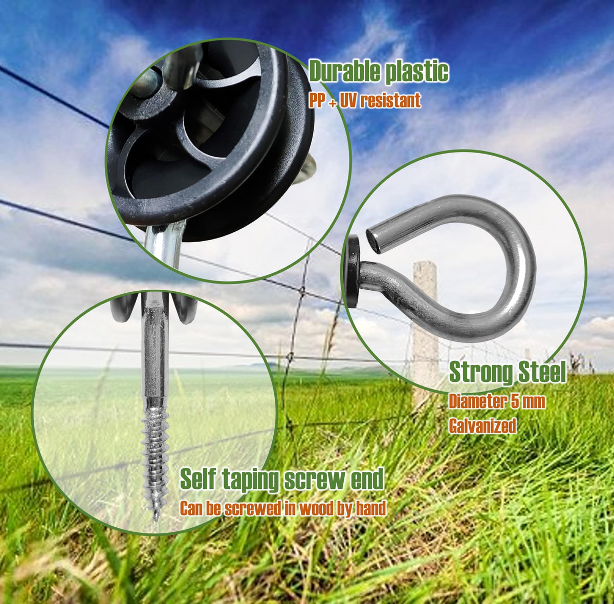 QMARK ten-pack set for larger fences and spare parts