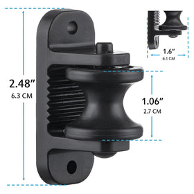 QMARK insulators demonstrating wire holding capacity for fence layouts