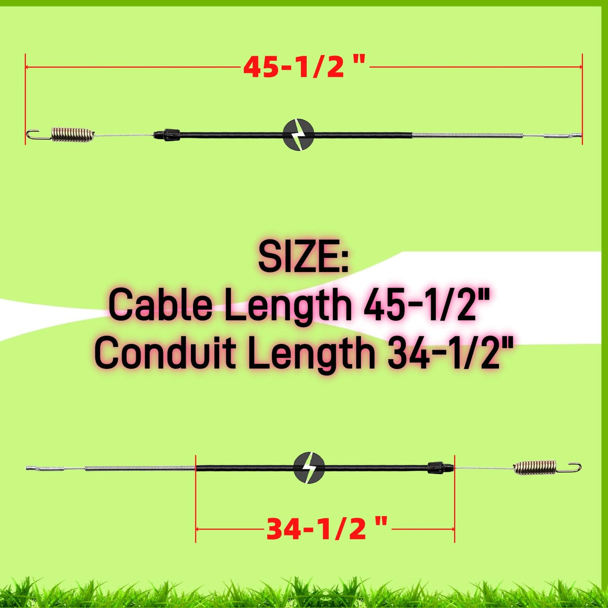 QMTCYXGS Z-bend end; quick alignment for installation on Toro Recycler cable