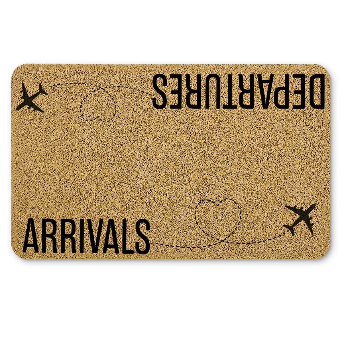Qnhij Funny Welcome Mat at the front door with durable, easy-to-clean surface.