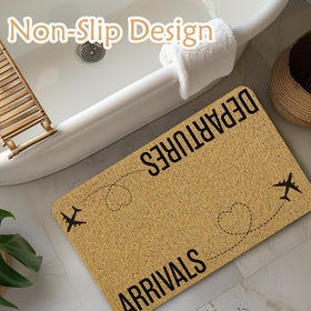 Qnhij Funny Welcome Mat used indoors and outdoors at a threshold for versatility.