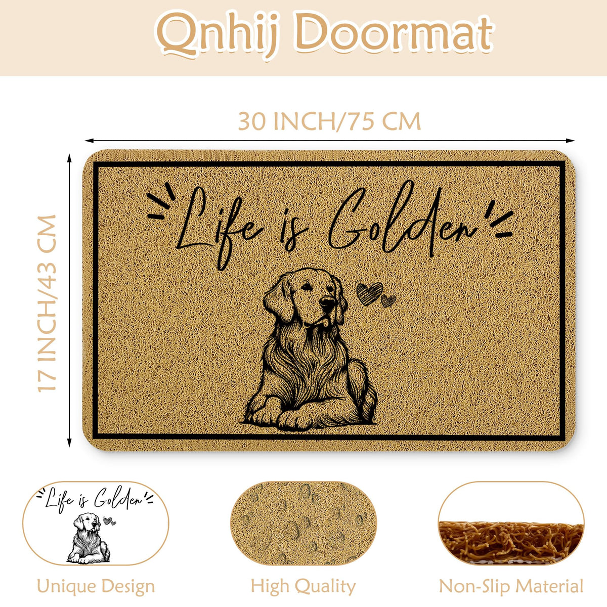 Qnhij gift-worthy welcome mat ideal for housewarmings or holidays.
