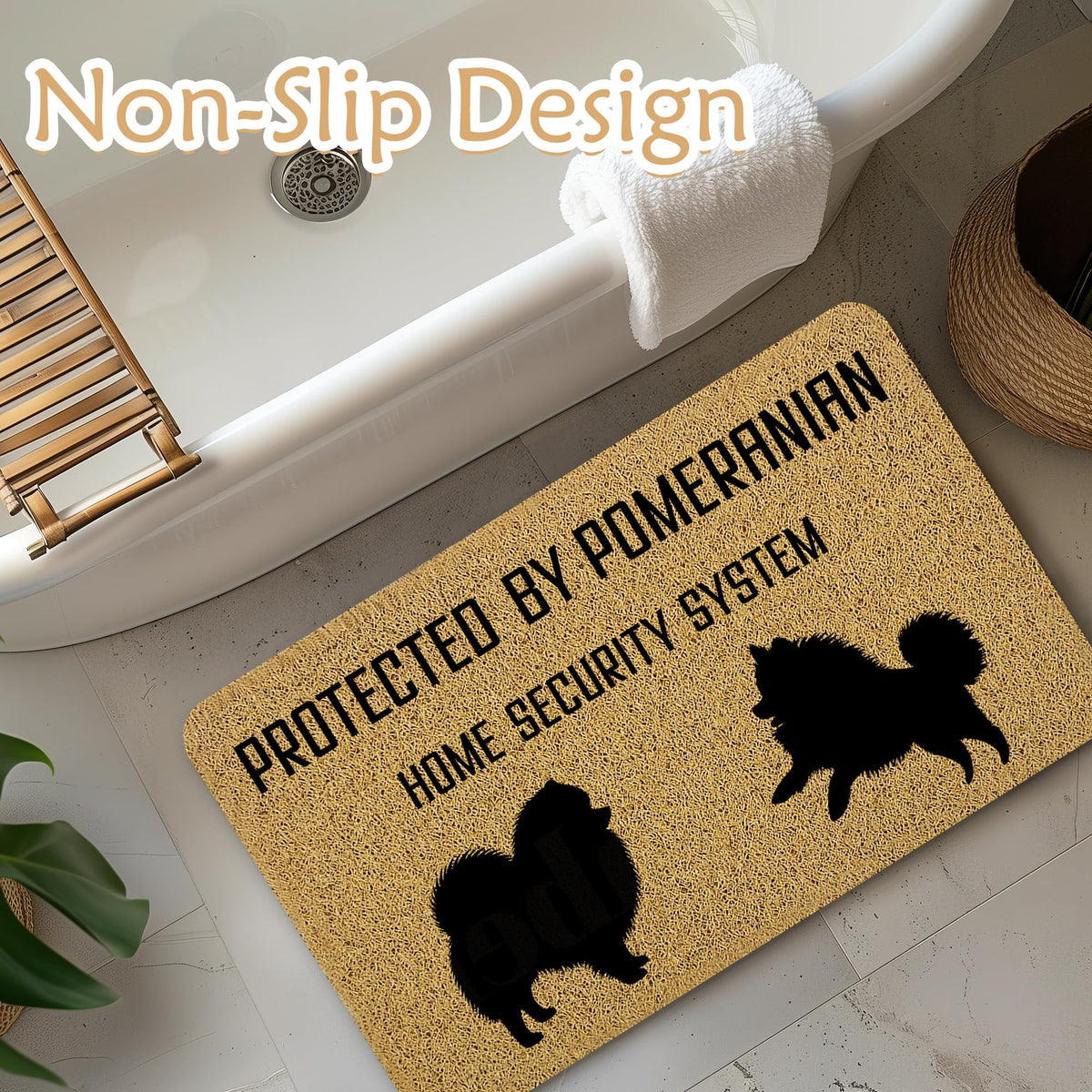 Qnhij Pom paw print motif enhances curb appeal for indoor or outdoor use.