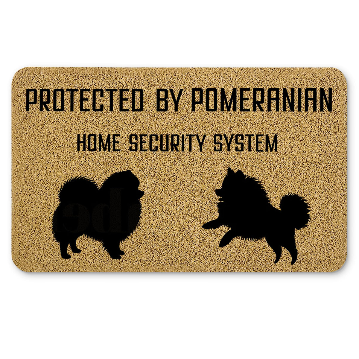 Qnhij Pomeranian welcome mat for front door adds welcoming charm to your entry.