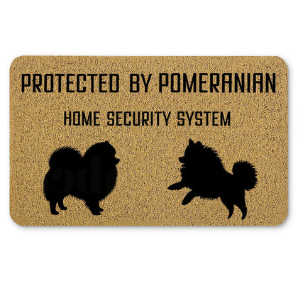 Qnhij Pomeranian welcome mat for front door adds welcoming charm to your entry.