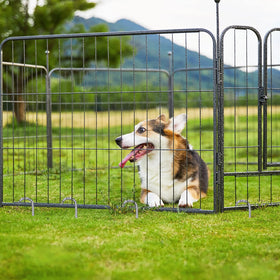 QNLONG dog fence garden stakes keep boundaries secure in windy conditions.