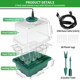 Qoolife 5-level brightness control adjusts light intensity for growth stages.