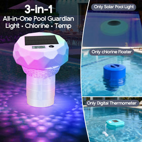 Qoolife pool chlorine floater anti-sinking design ensures steady surface dispersion.