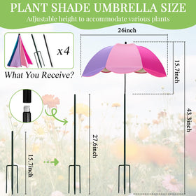 QOQIBU M-shaped insert base provides sturdy plant shade setup