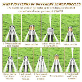 Qoroos sewer jetter kit dredging needles aid deep clog clearance.