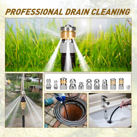 Qoroos sewer jetter kit stainless steel construction for durable use.