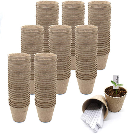 QPEY peat pots for seedling starter kit, supporting healthier root growth.