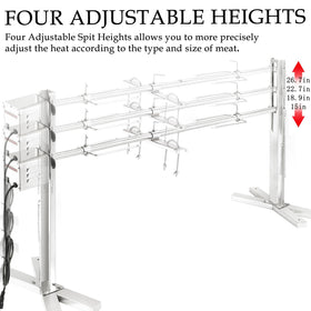QPMR 54-inch spit rod ready for large cuts like pig or lamb