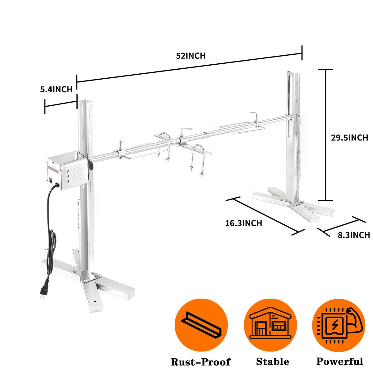 QPMR stainless steel build resists rust for long outdoor use