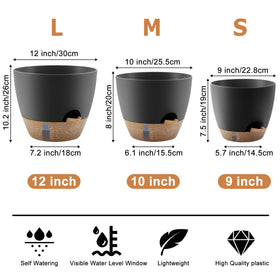 QRRICA 12-inch indoor-outdoor planter ideal for large plants