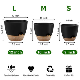 QRRICA 10-inch self-watering pot ideal for desks and compact spaces