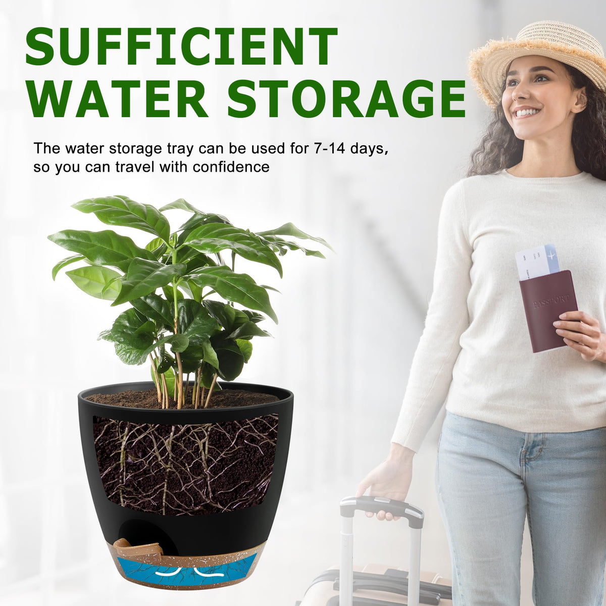 QRRICA set of three planters for versatile mixed-plant displays