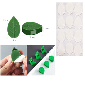 QRWT invisible leaf-shaped wall vine clip secures decor and growth