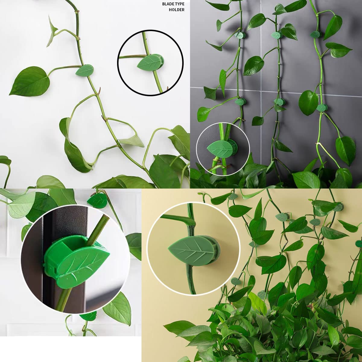 QRWT self-adhesive leaf-shaped vine clip for neat cable management