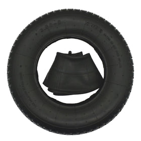 QsEzDo 3.50-8 tire front view with wear-resistant rubber for longevity