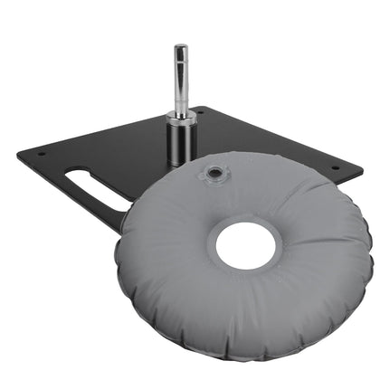 QSUM heavy-duty feather flag base with square iron design for durable outdoor use.