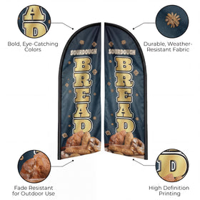 QSUM storefront promotion banner helps your bakery stand out on busy sidewalks.