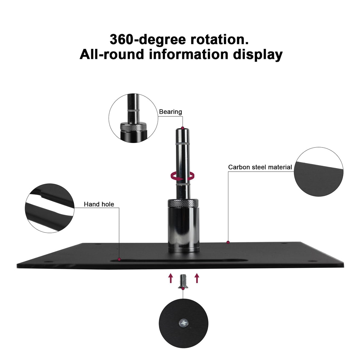 QSUM weather-resistant iron base stays steady in rain or sun.